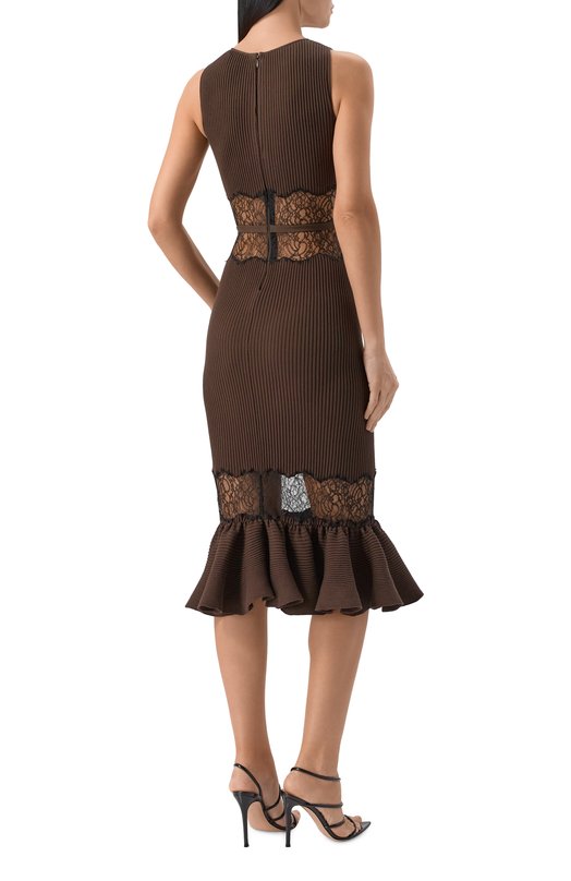 Платье из вискозы Giambattista Valli 26SSPVCMM25P/15P0V Коричневый  26SSPVCMM25P/15P0V Фото 3