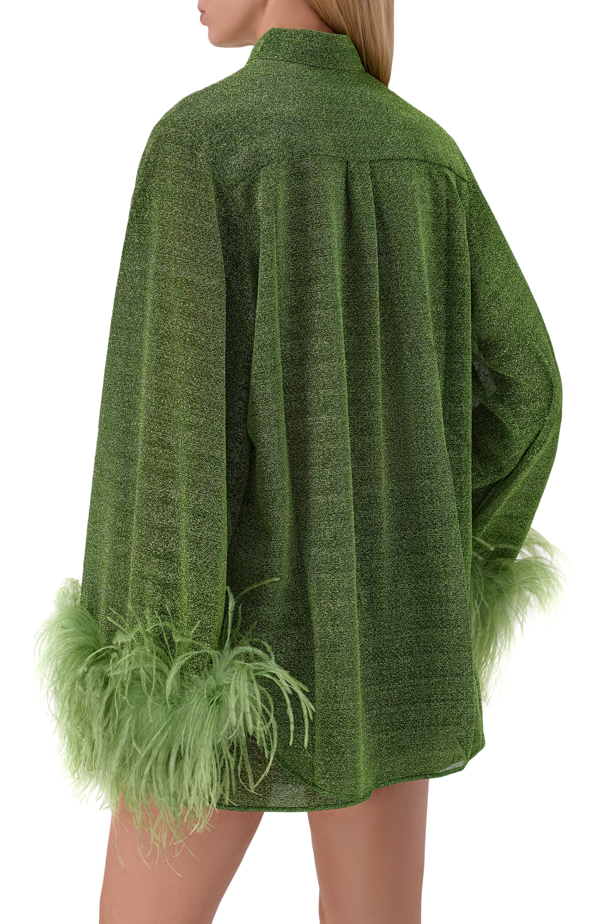 Блузка с отделкой перьями OSEREE, арт. LSF213, фото 4