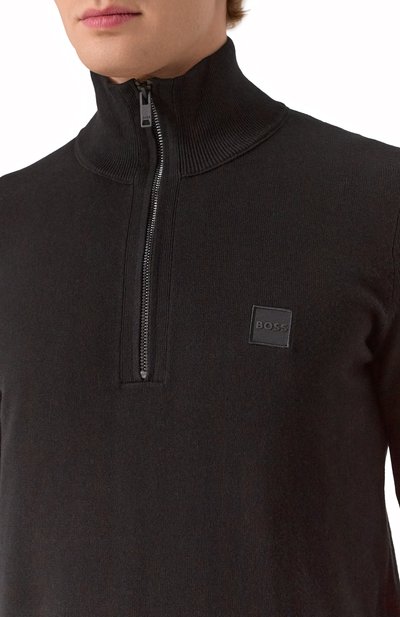 Хлопковый джемпер BOSS ORANGE черного цвета по цене 19500 руб., арт. 50527585, фото 5 Хлопковый джемпер BOSS ORANGE, арт. 50527585, фото 5