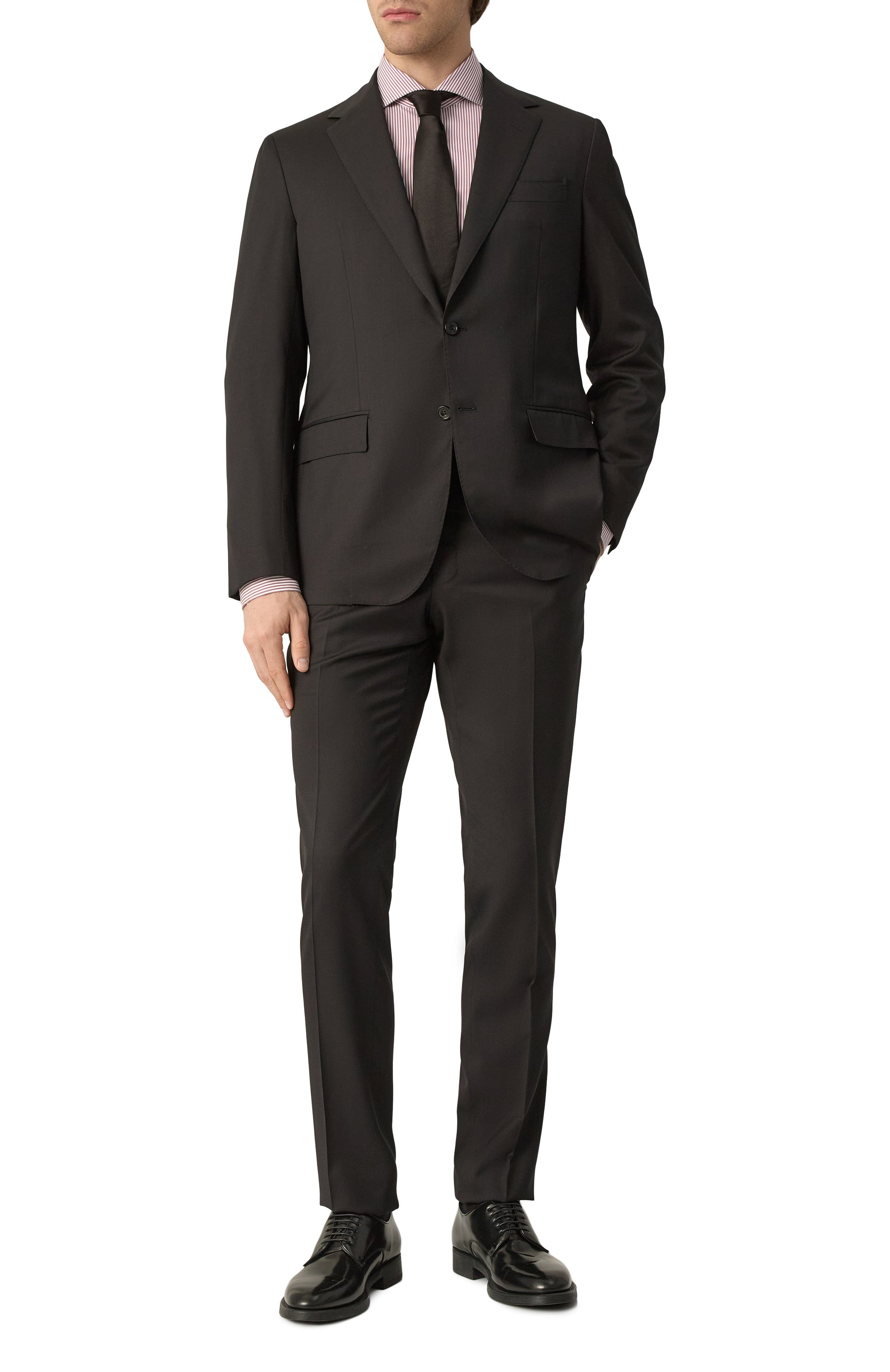 Хлопковая сорочка BOSS бордового цвета по цене 19500 руб., арт. 50533433, фото 2 Хлопковая сорочка BOSS, арт. 50533433, фото 2