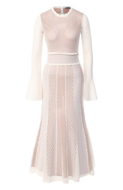 Женское платье из смеси хлопка и шелка ALEXANDER MCQUEEN, арт. 559014/Q1WSV