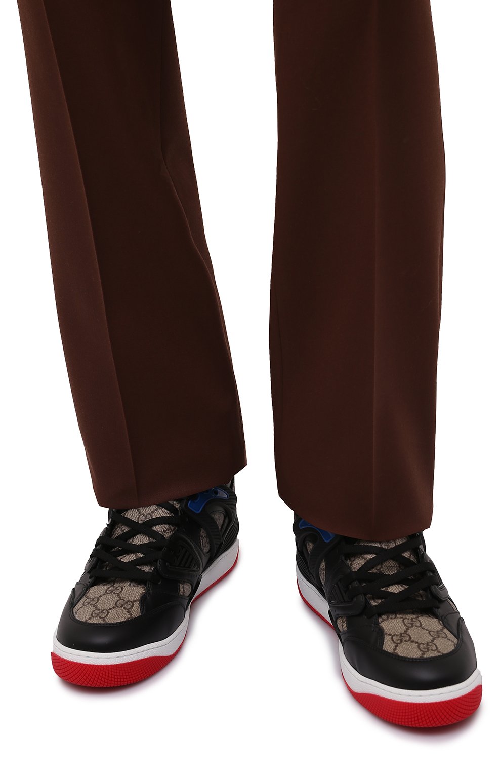 Комбинированные кеды basket GUCCI, арт. 673077/2SHG0, фото 3