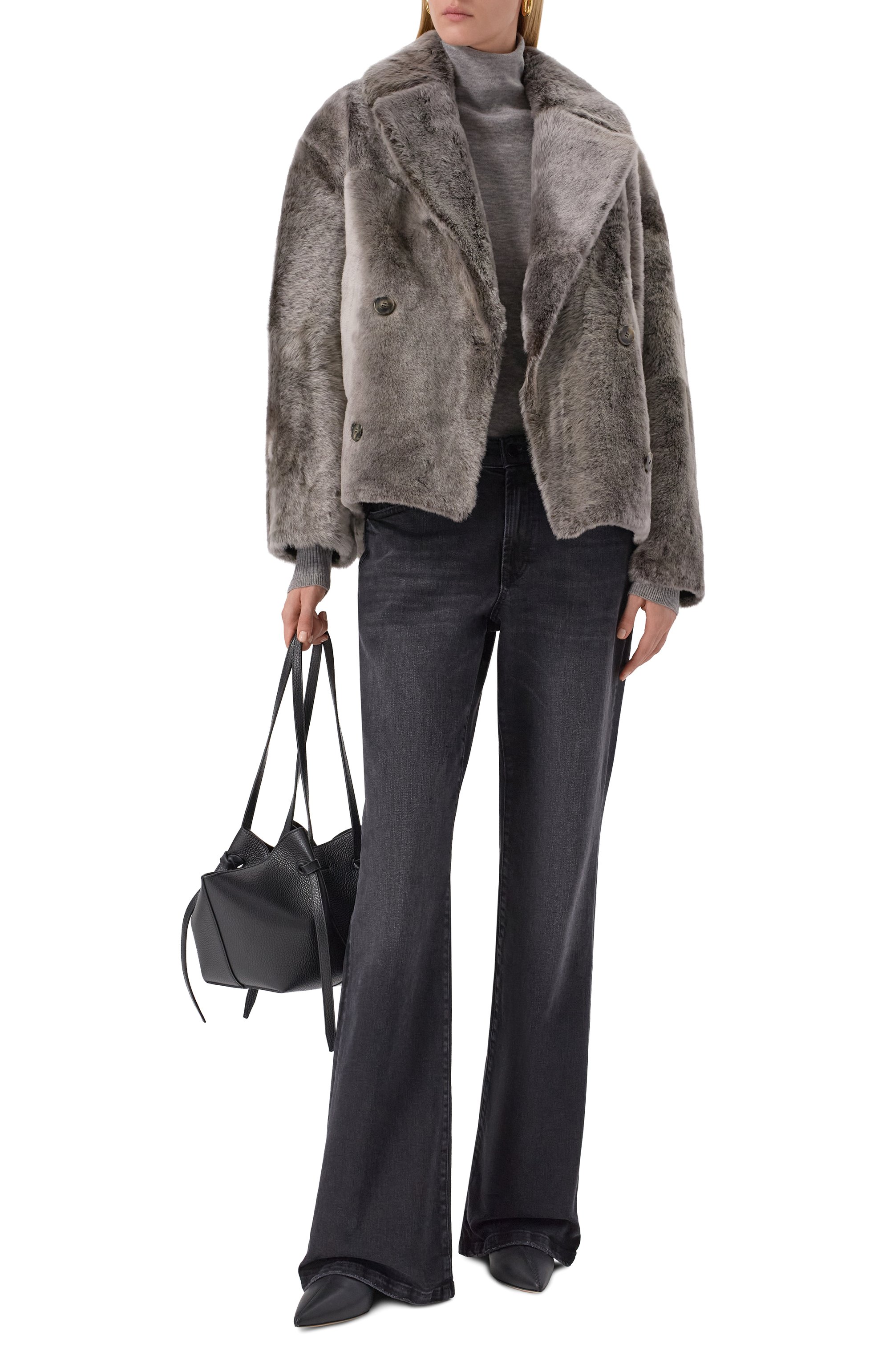 Шуба из овчины YVES SALOMON, арт. 25WYV60868MERL/A9112, фото 2