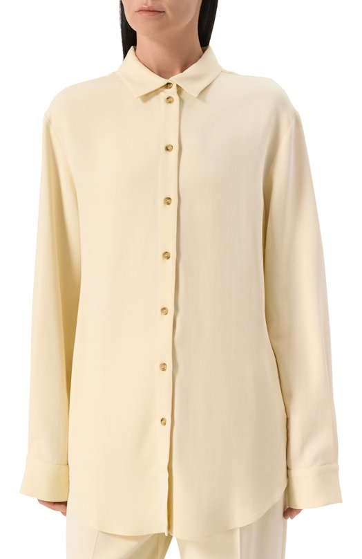 Блузка из вискозы ASCENO C0RE_T001F25 Кремовый  C0RE_T001F25 Фото 3