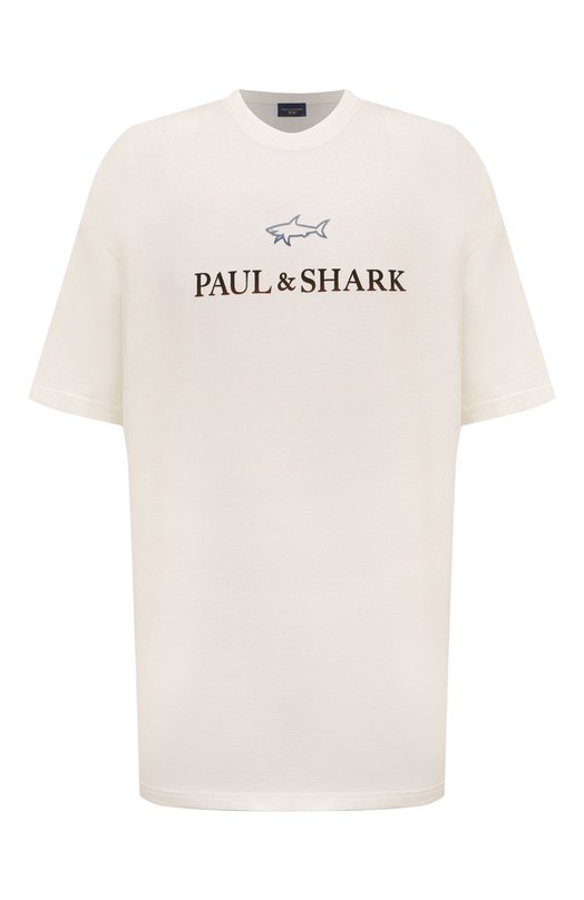 Хлопковая футболка Paul&Shark 14311604/5XL Белый 14311604/5XL