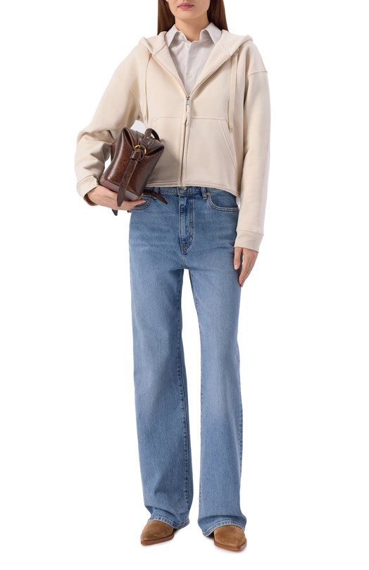 Хлопковая толстовка Weekend Max Mara CANE Бежевый  CANE Фото 2