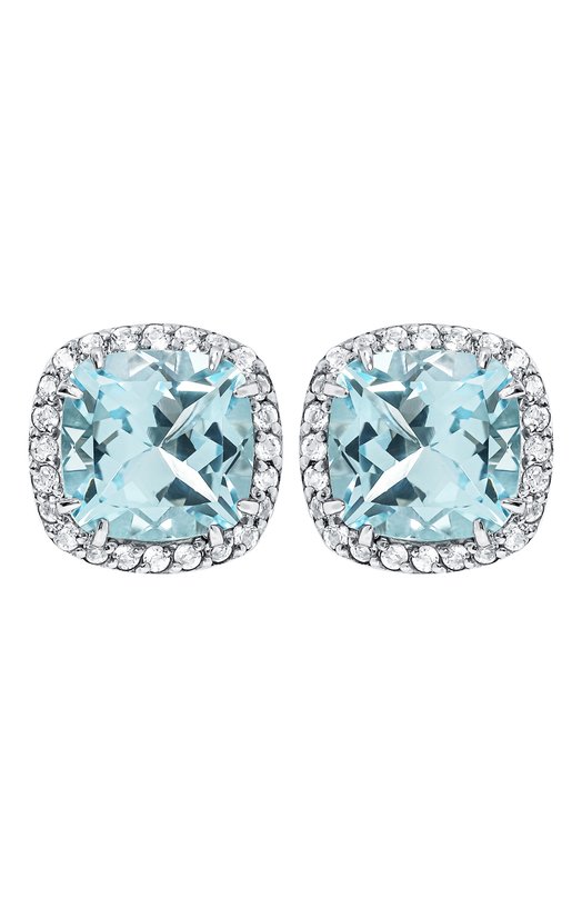 Серьги-пусеты с голубым топазом Secrets jewelry СПГТКС0605 Голубой СПГТКС0605