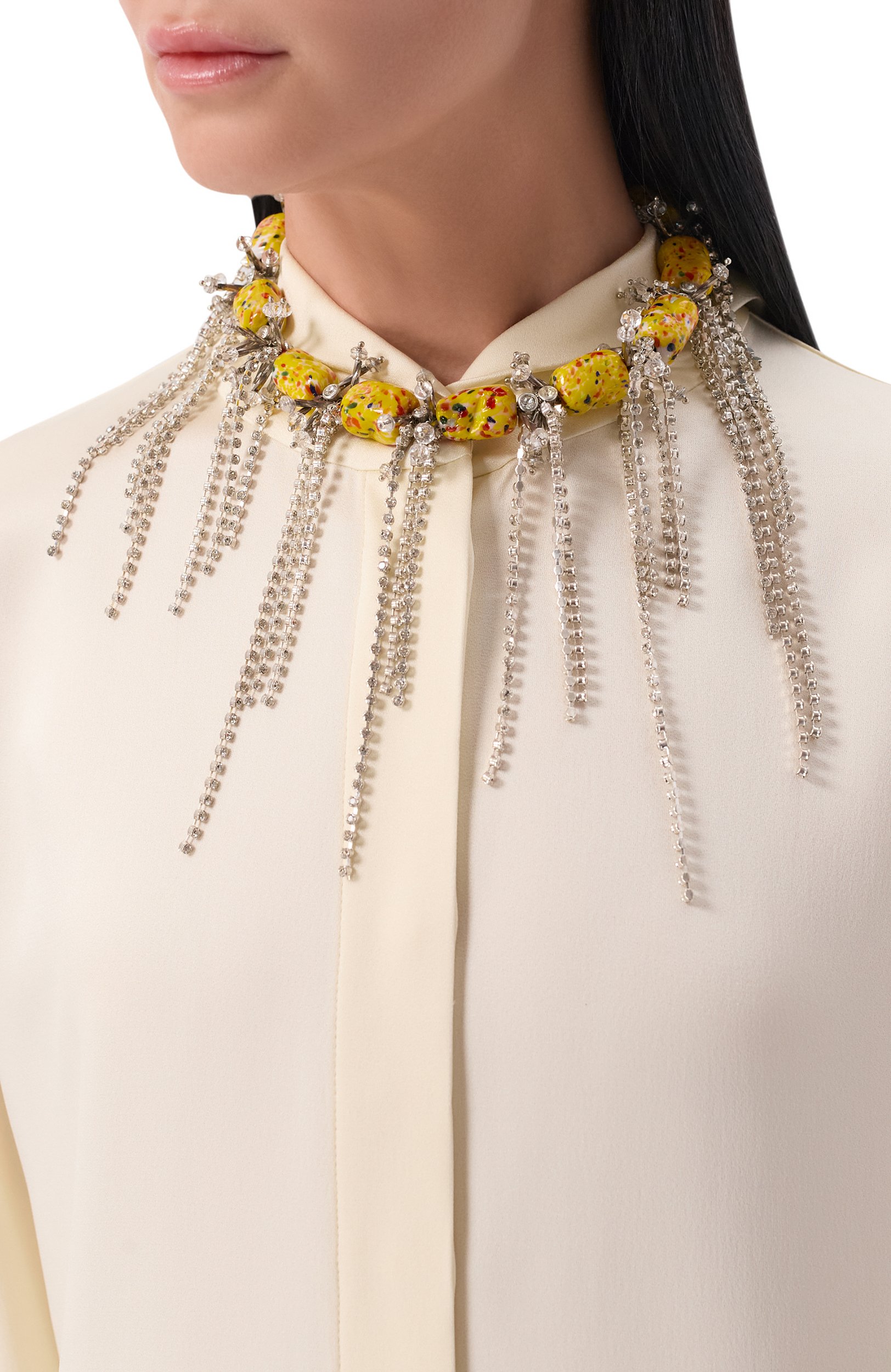 Колье DRIES VAN NOTEN желтого цвета по цене 82650 руб., арт. 138223/0064, фото 2 Колье DRIES VAN NOTEN, арт. 138223/0064, фото 2