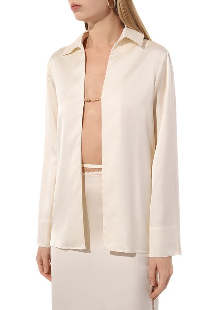 Атласная блузка JACQUEMUS, арт. 22E/213SH103-1000, фото 3