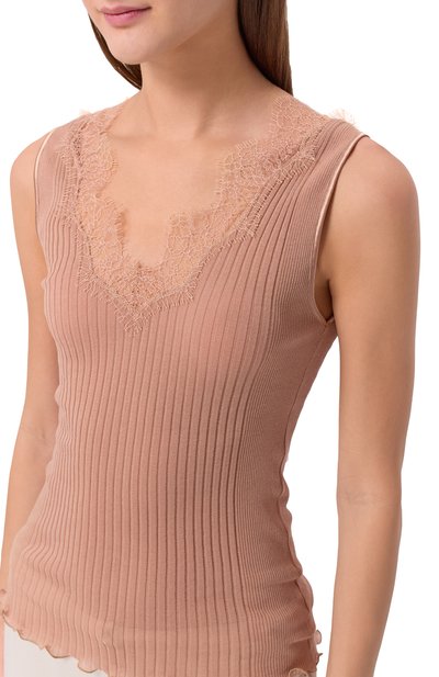 Хлопковый топ ZIMMERLI бежевого цвета по цене 23200 руб., арт. 207-2801, фото 5 Хлопковый топ ZIMMERLI, арт. 207-2801, фото 5