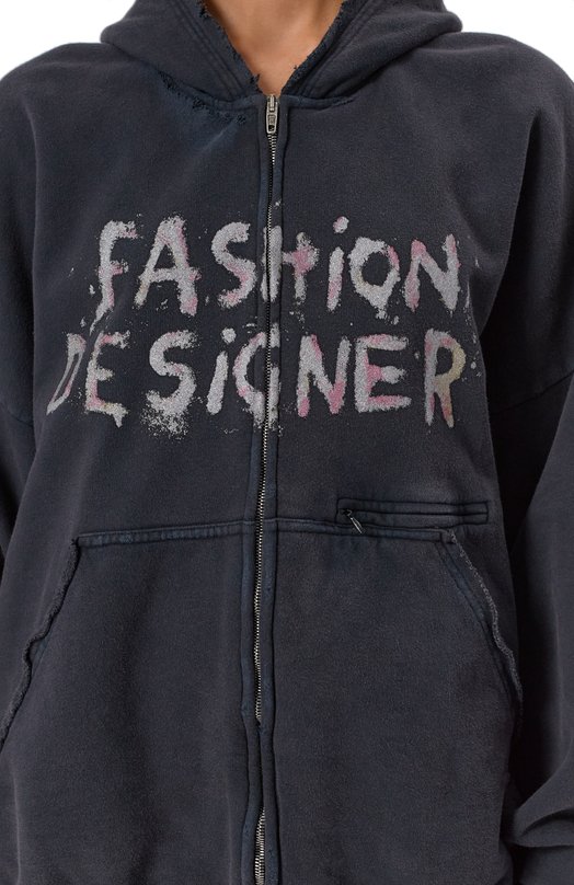 Хлопковая толстовка Balenciaga 808227/TSVC3 Чёрный  808227/TSVC3 Фото 5