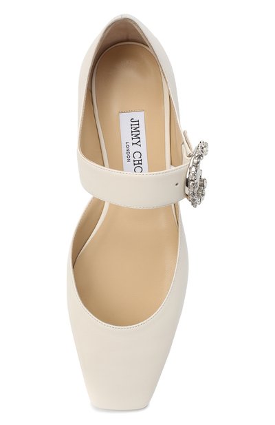 Кожаные балетки gin JIMMY CHOO белого цвета по цене 78850 руб., арт. GIN FLAT/NAP, фото 5 Кожаные балетки gin JIMMY CHOO, арт. GIN FLAT/NAP, фото 5