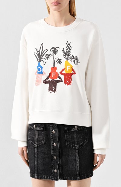 Свитшот с принтом OFF-WHITE белого цвета по цене 32900 руб., арт. 0WBA026E190030640188, фото 3 Свитшот с принтом OFF-WHITE, арт. 0WBA026E190030640188, фото 3