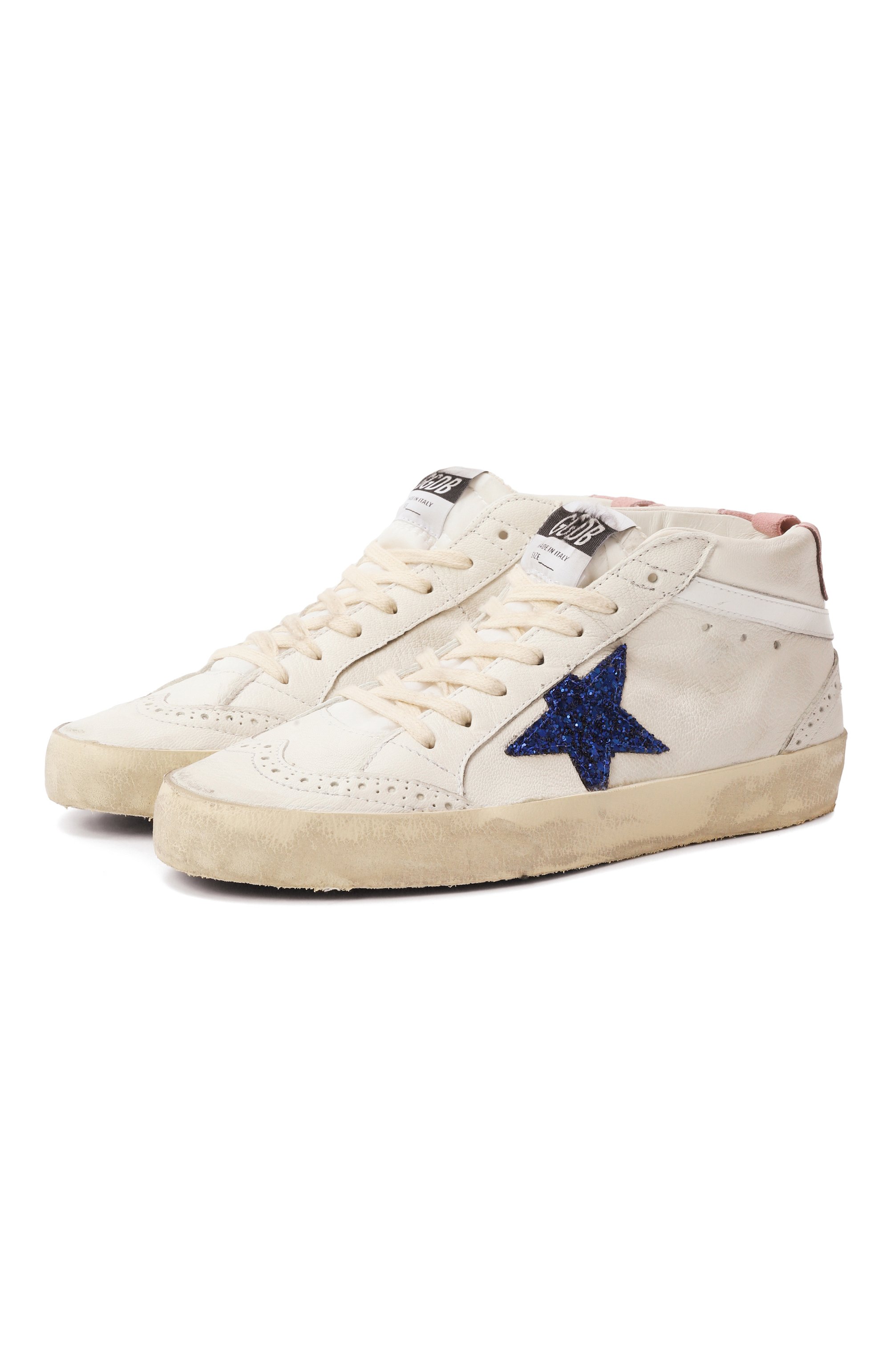 Кожаные кеды mid star GOLDEN GOOSE DELUXE BRAND, арт. GWF00122.F003979, фото 1