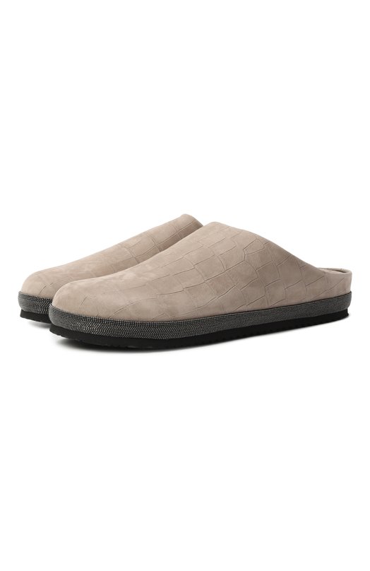 Кожаные сабо Brunello Cucinelli MZDCG3040P Бежевый MZDCG3040P