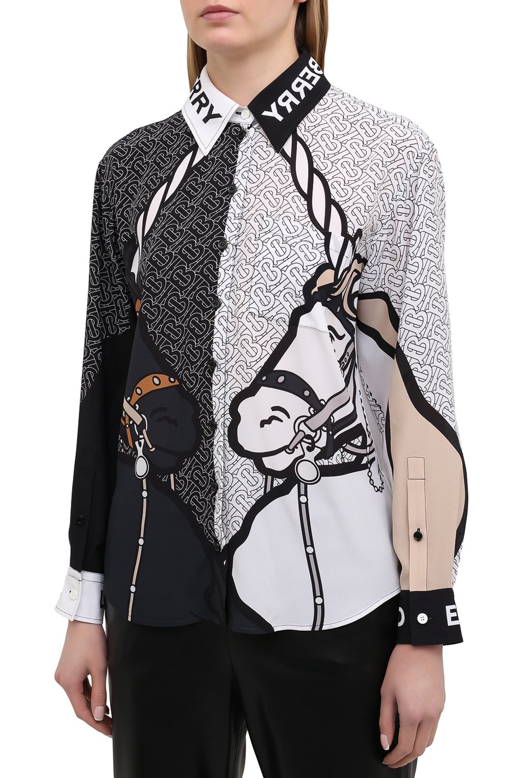 Шелковая рубашка BURBERRY, арт. 8037477, фото 3