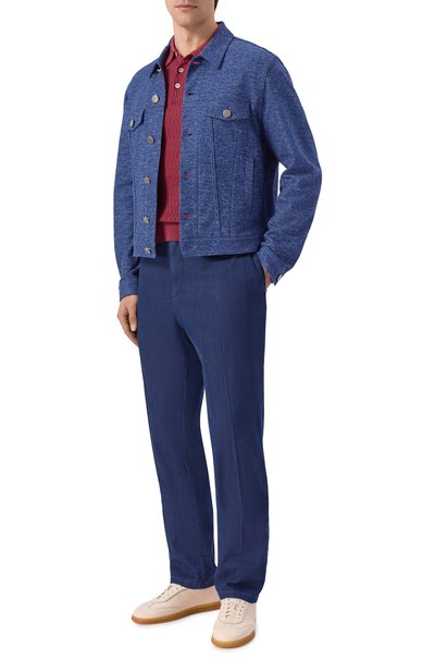 Хлопковое поло FEDELI, арт. MU0D5851/GIZA LIGHT DUSTY, фото 2