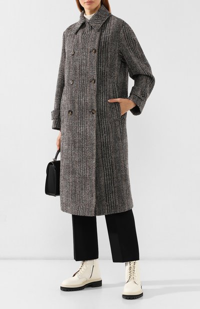 Шерстяное пальто STELLA MCCARTNEY серого цвета по цене 168500 руб., арт. 576861/SNB72, фото 2 Шерстяное пальто STELLA MCCARTNEY, арт. 576861/SNB72, фото 2