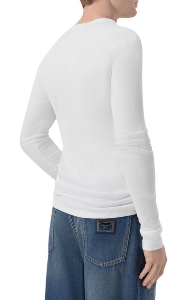 Хлопковый лонгслив-хенли DOLCE & GABBANA, арт. G8PG8T/G7P3J, фото 4