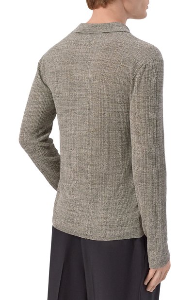 Льняное поло SAINT LAURENT, арт. 859839/Y77IP, фото 4