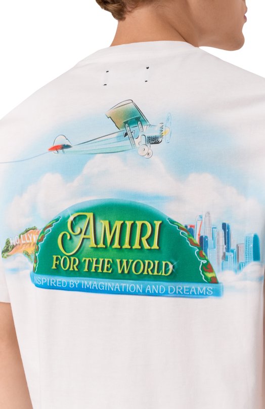 Хлопковая футболка Amiri AMJYTE1220 Белый  AMJYTE1220 Фото 5