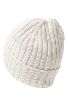 Женская кашемировая шапка BRUNELLO CUCINELLI белого цвета, арт. M52528199P | Фото 3 (Материал: Текстиль, Кашемир, Шерсть; Материал сплава: Проставлено; Нос: Не проставлено)