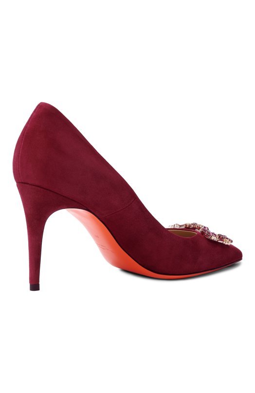 Замшевые туфли Santoni WDIG71889HI2NMGD Бордовый  WDIG71889HI2NMGD Фото 5