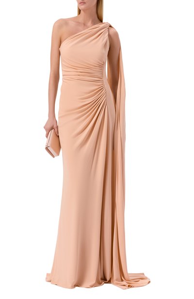 Платье из вискозы ELIE SAAB кораллового цвета по цене 515000 руб., арт. D1148NS26/JF009, фото 2 Платье из вискозы ELIE SAAB, арт. D1148NS26/JF009, фото 2