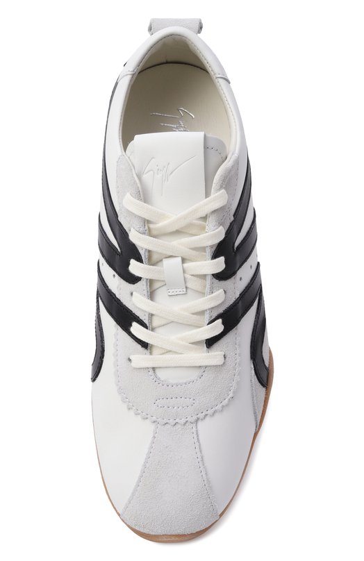 Кожаные кеды Gz-top Giuseppe Zanotti Design RS60007 Серый  RS60007 Фото 6