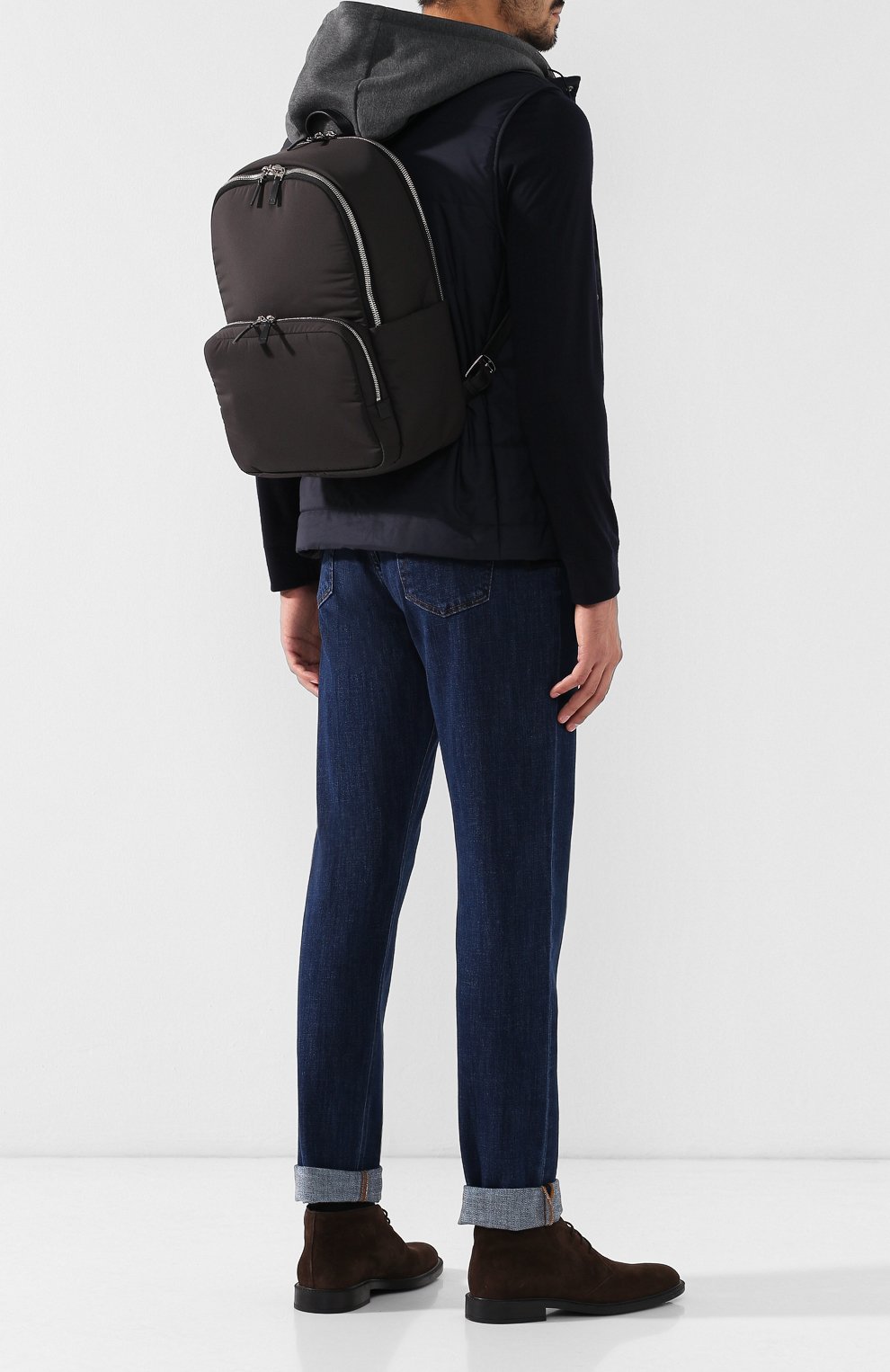 Текстильный рюкзак voyager city с кожаной отделкой LORO PIANA, арт. FAI1080, фото 2