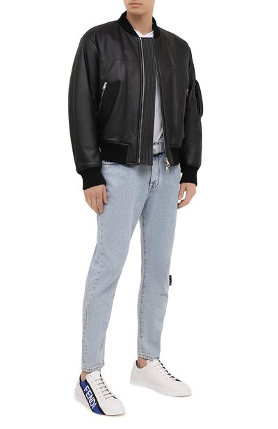 Кожаные кеды FENDI, арт. 7E1380 AD7N, фото 2