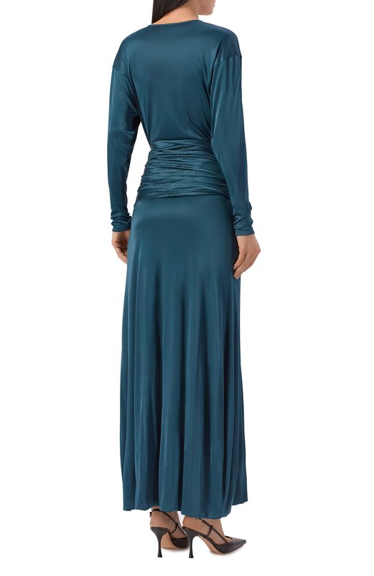 Атласное платье Giorgio Armani GW003225/AF24627 Зелёный  GW003225/AF24627 Фото 3