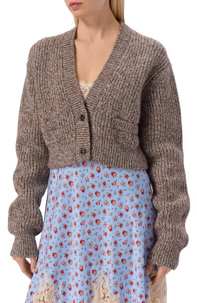 Кардиган из шелка и  шерсти с кашемиром DOLCE & GABBANA, арт. FXVD5T/JGME0, фото 3