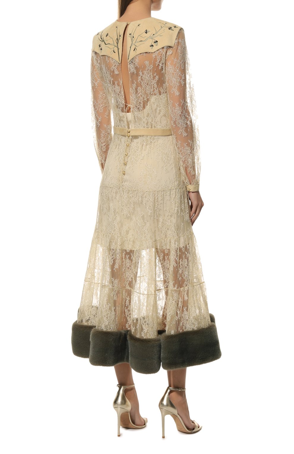 Платье с отделкой из меха норки YANA DRESS, арт. 1-23/8-144-КП151МН, фото 4