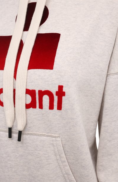 Хлопковое худи ISABEL MARANT ETOILE кремового цвета по цене 34600 руб., арт. SW0031-22P048E/MANSEL, фото 5 Хлопковое худи ISABEL MARANT ETOILE, арт. SW0031-22P048E/MANSEL, фото 5