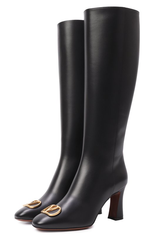 Кожаные сапоги VLogo Signature Valentino 7W2S0ML1/DSH Чёрный 7W2S0ML1/DSH