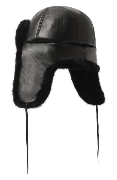 Шапка-ушанка мишка из меха норки и кожи FURLAND, арт. 0011202110172600617, фото 5