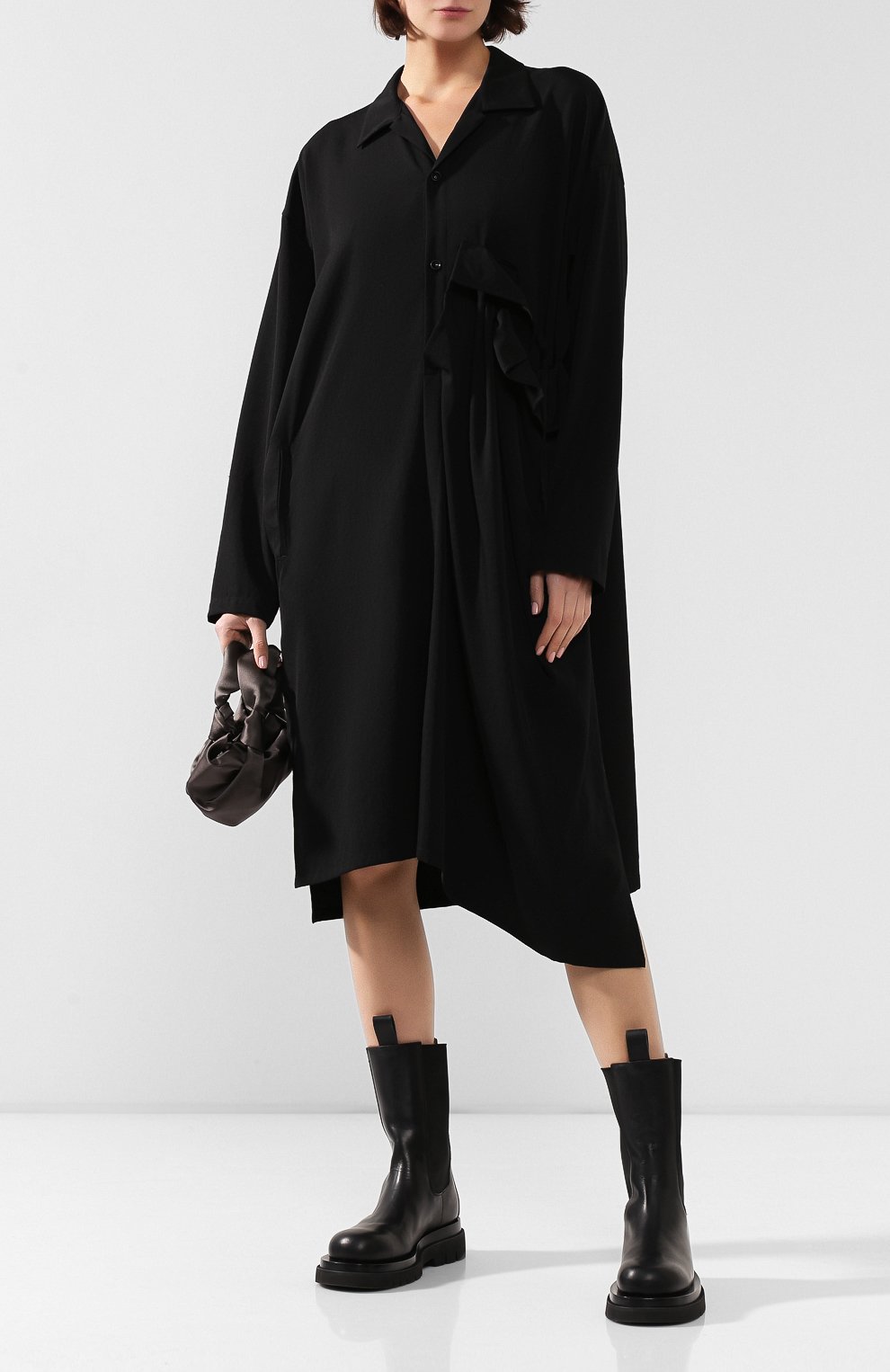 Шерстяное платье YOHJI YAMAMOTO, арт. YJ-D01-100, фото 2