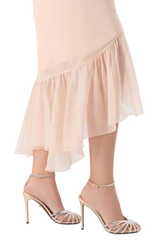 Текстильные босоножки Penelope 110 Alevi Milano L26SC015.U.0222X01/SATIN Серебряный  L26SC015.U.0222X01/SATIN Фото 2