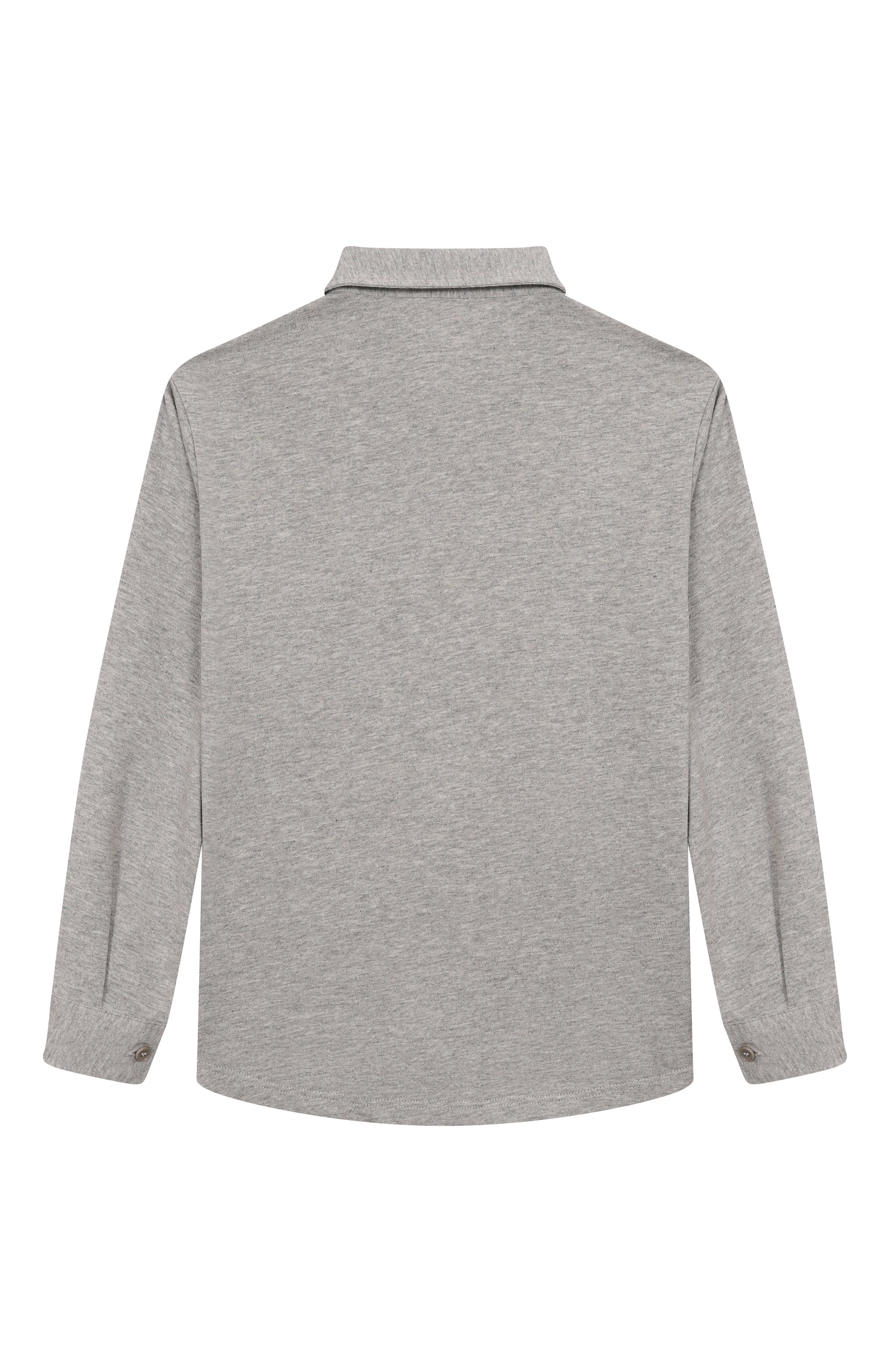 Хлопковая рубашка IL GUFO серого цвета по цене 15150 руб., арт. A25GCL0014MF002/5-8, фото 2 Хлопковая рубашка IL GUFO, арт. A25GCL0014MF002/5-8, фото 2