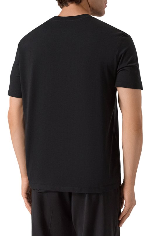 Хлопковая футболка Balmain FH1EG000/BB73 Чёрный  FH1EG000/BB73 Фото 4