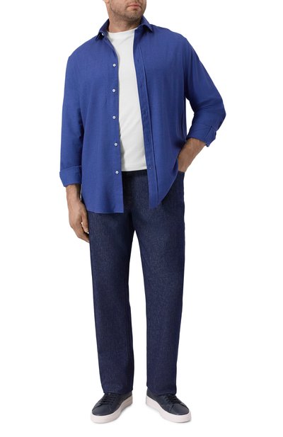 Рубашка из хлопка и лиоцелла BRUNELLO CUCINELLI, арт. MY6370627, фото 2