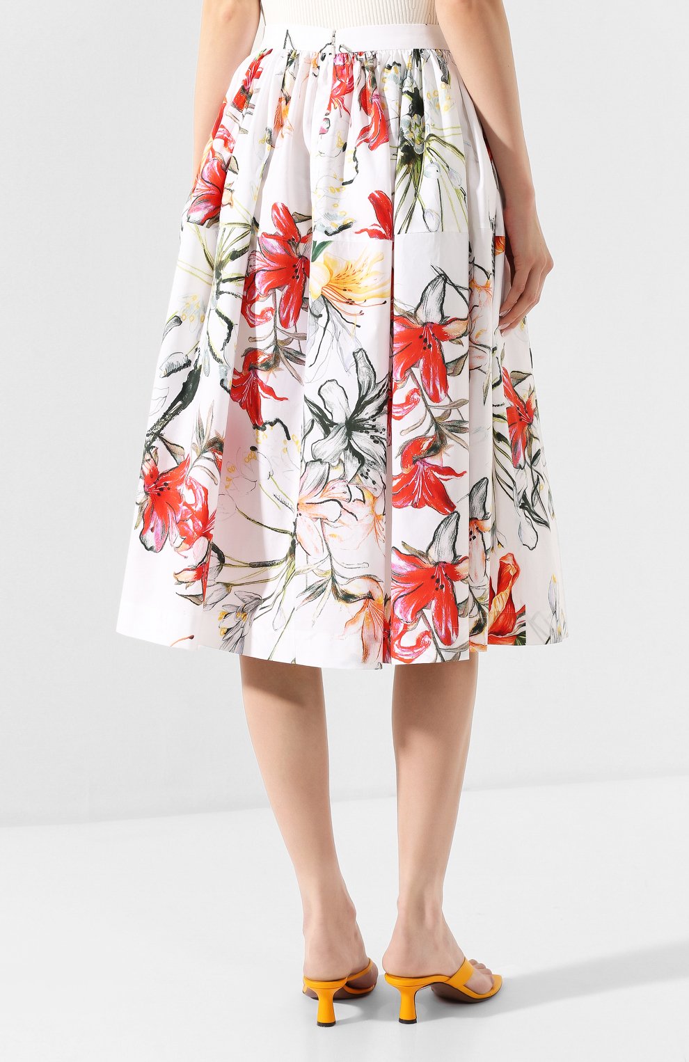 Хлопковая юбка ALEXANDER MCQUEEN, арт. 620660/QDAAL, фото 4