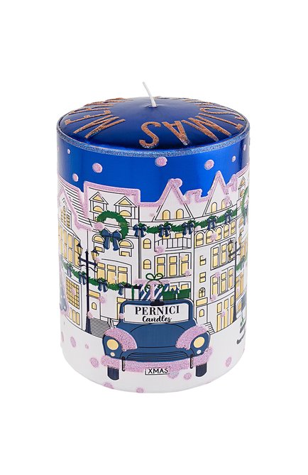 Женский интерьерная свеча xmas blue/gold (15x10cm) PERNICI, арт. 8001962088534