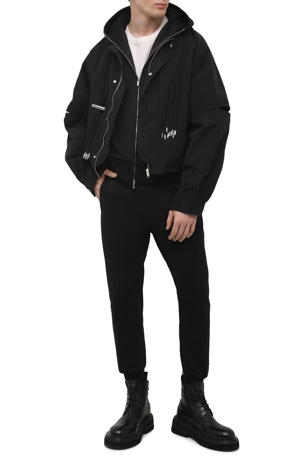 Джоггеры KAZUYUKI KUMAGAI черного цвета по цене 32550 руб., арт. AP11-219, фото 2 Джоггеры KAZUYUKI KUMAGAI, арт. AP11-219, фото 2