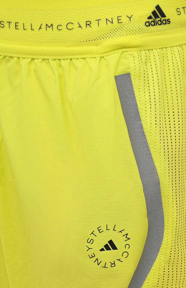 Женские шорты ADIDAS BY STELLA MCCARTNEY желтого цвета, арт. GL7386 | Фото 5 (Длина Ж (юбки, платья, шорты): Мини; Материал подклада: Синтетический материал; Материал внешний: Синтетический материал; Женское Кросс-КТ: Шорты-спорт, Шорты-одежда; Стили: Спорт-шик; Региональные ограничения белый список (Axapta Mercury): RU; Драгоценные камни: Проставлено; Материал сплава: Проставлено)