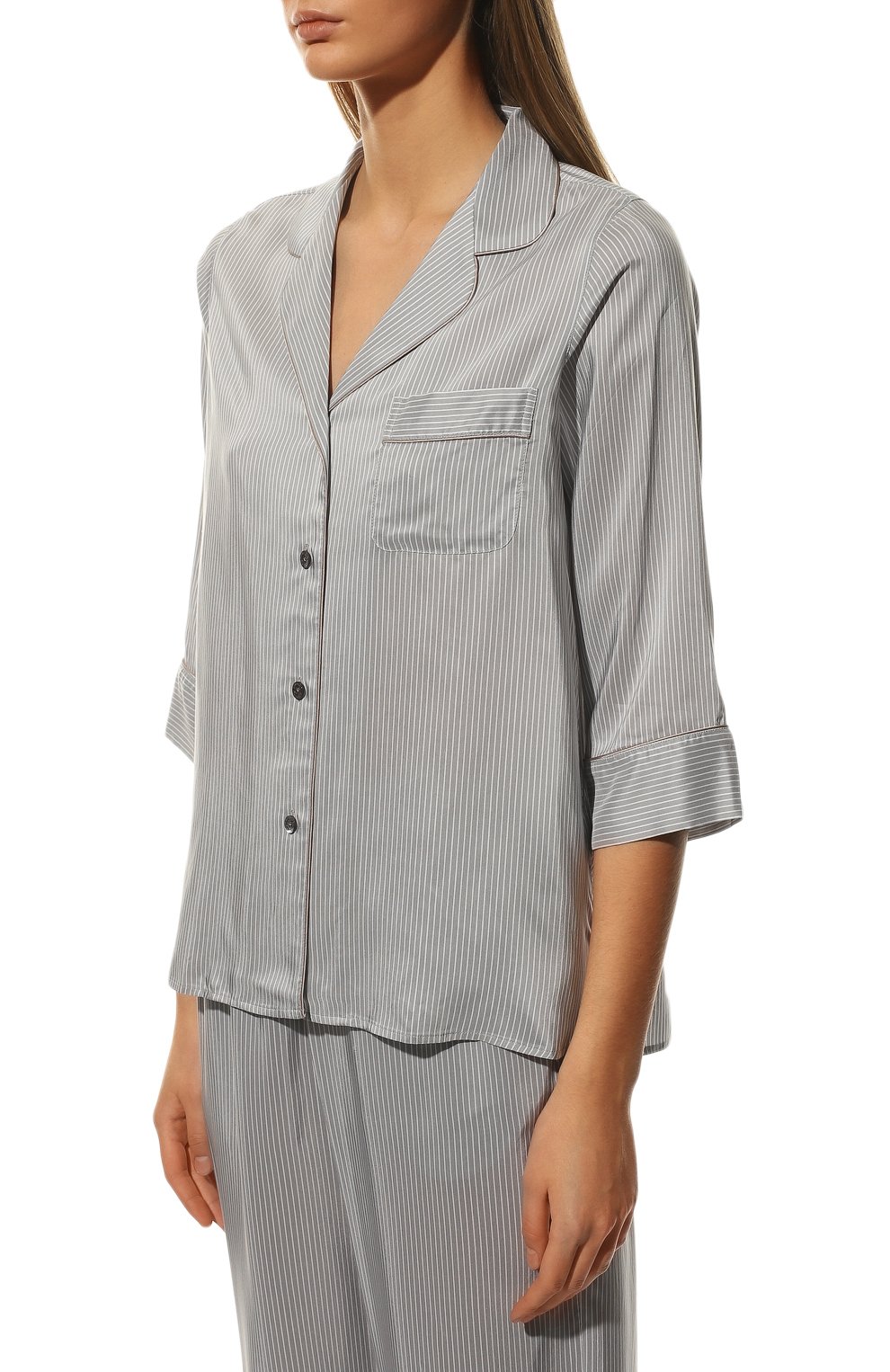 Пижама из вискозы и шелка ZIMMERLI светло-серого цвета по цене 39600 руб., арт. 5149-39072, фото 2 Пижама из вискозы и шелка ZIMMERLI, арт. 5149-39072, фото 2