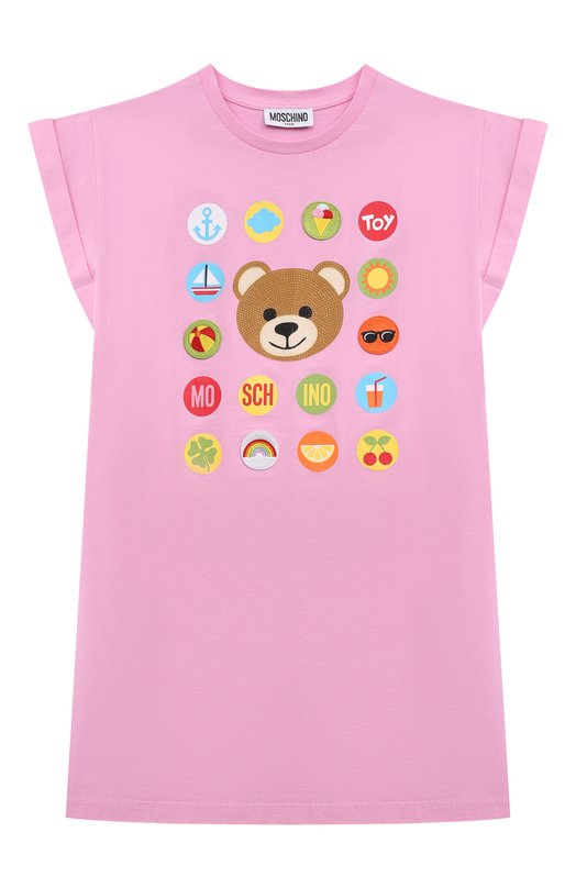 

Хлопковое платье Moschino, Розовый