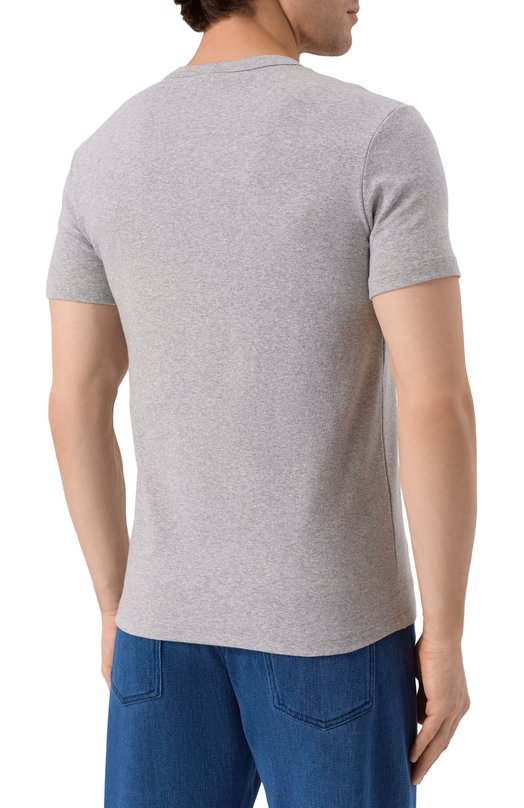 Хлопковая футболка Kiton UNWM008K0275H04 Серый  UNWM008K0275H04 Фото 4