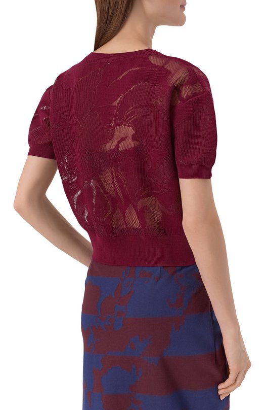 Хлопковый пуловер Dries Van Noten 011226/3733 Красный  011226/3733 Фото 4